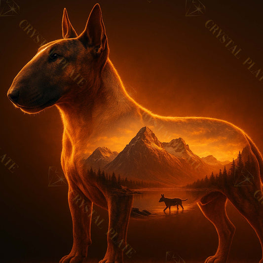 Bull Terrier – Tableau Silhouette Aube