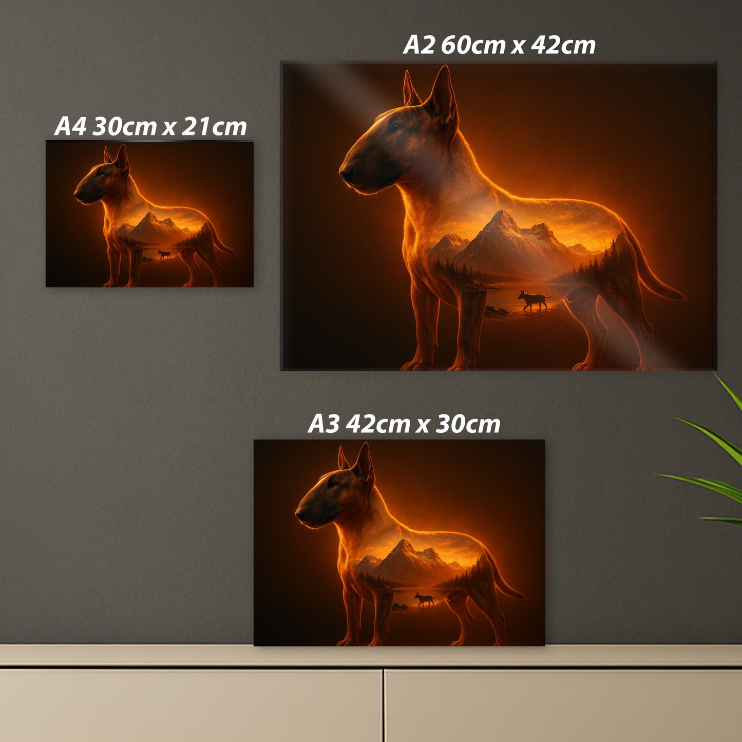 Bull Terrier – Tableau Silhouette Aube