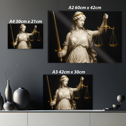 Justitia – Tableau Noir & Or