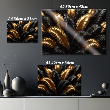 Feuilles d’Ébène – Tableau Noir & Or