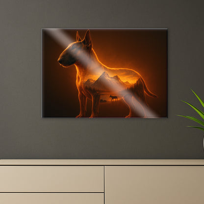 Bull Terrier – Tableau Silhouette Aube