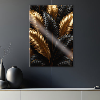 Feuilles d’Ébène – Tableau Noir & Or
