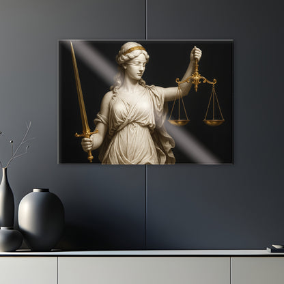 Justitia – Tableau Noir & Or