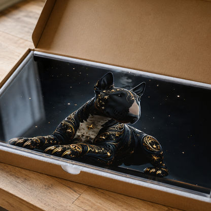 Tableau American Bully Noir & Or